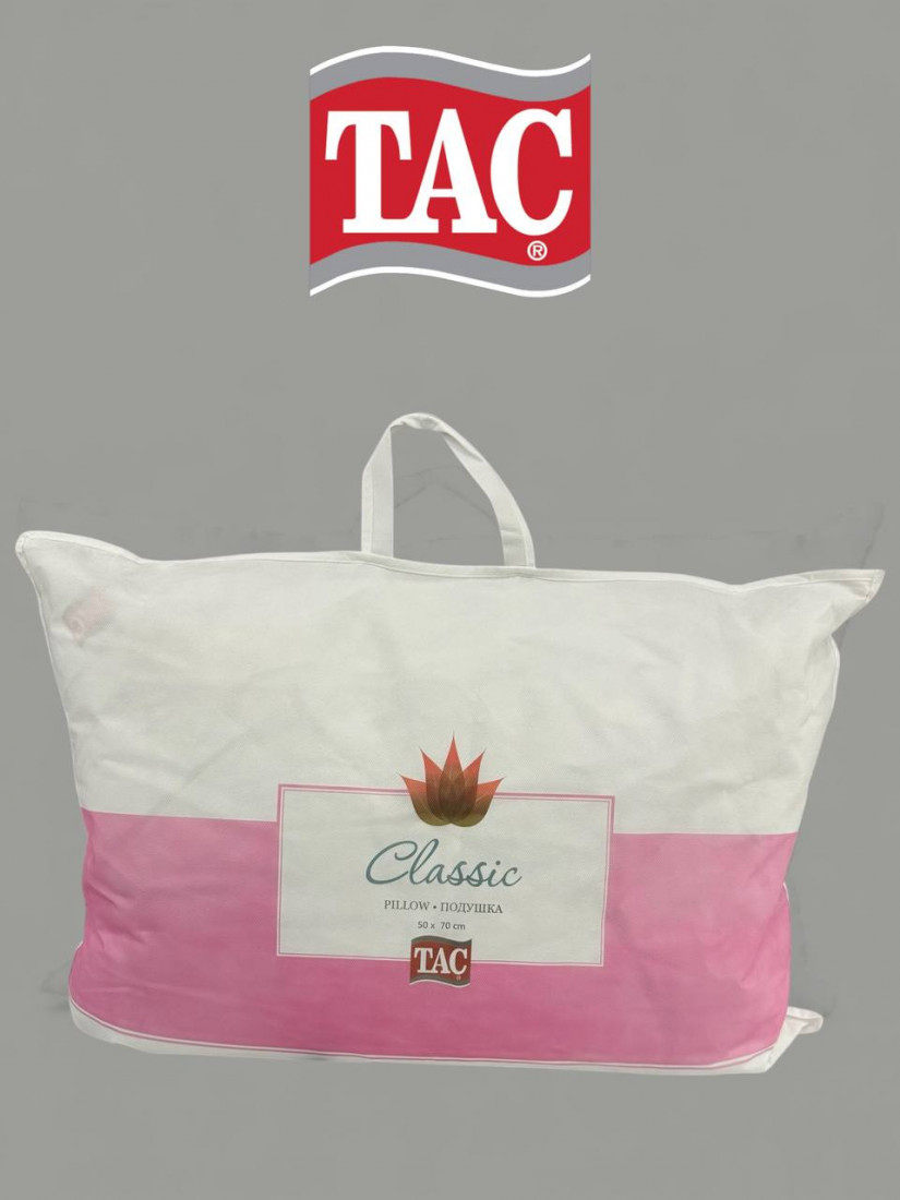  Подушка TAC CLASSIC с наполнителем из гусиного пера 50x70 см (белый)